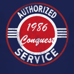 Authorized Service 1986 Dodge Conquest Distressed Look Dark T Shirt