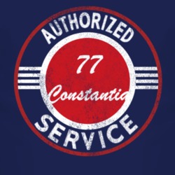 Authorized Service 1977 Chevy Constantia Distressed Look Dark T Shirt