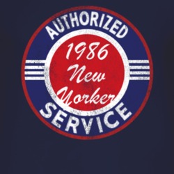 Authorized Service 1986 Chrysler New Yorker Distressed Look Dark T Shi