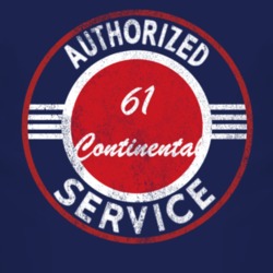Authorized Service 1961 Lincoln Continental Distressed Look Dark T Shi