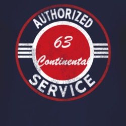Authorized Service 1963 Lincoln Continental Distressed Look Dark T Shi