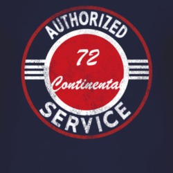 Authorized Service 1972 Lincoln Continental Distressed Look Dark T Shi