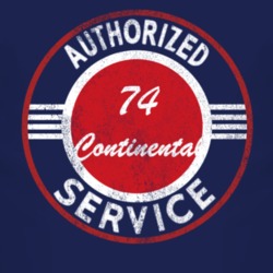 Authorized Service 1974 Lincoln Continental Distressed Look Dark T Shi