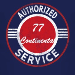 Authorized Service 1977 Lincoln Continental Distressed Look Dark T Shi