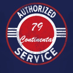 Authorized Service 1979 Lincoln Continental Distressed Look Dark T Shi
