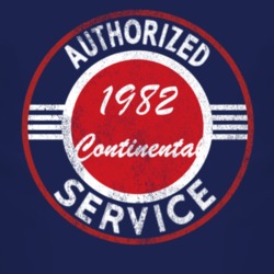 Authorized Service 1982 Lincoln Continental Distressed Look Dark T Shi