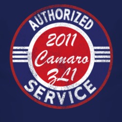 Authorized Service 2011 Chevy Camaro ZL1 Distressed Look Dark T Shirt
