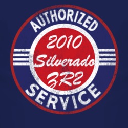 Authorized Service 2010 Chevy Silverado ZR2 Distressed Look Dark T Shi