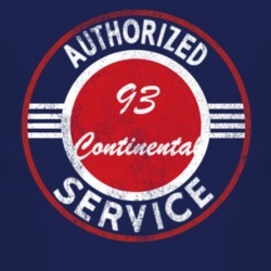 Authorized Service 1993 Lincoln Continental Distressed Look Dark T Shi