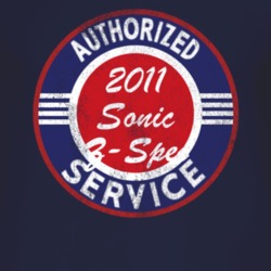 Authorized Service 2011 Chevy Sonic Z-Spec Distressed Look Dark T Shir