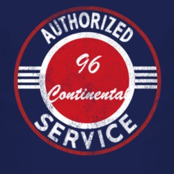 Authorized Service 1996 Lincoln Continental Distressed Look Dark T Shi