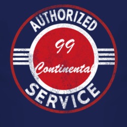 Authorized Service 1999 Lincoln Continental Distressed Look Dark T Shi