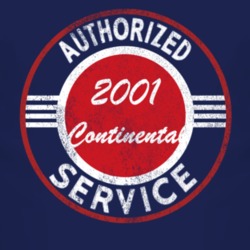 Authorized Service 2001 Lincoln Continental Distressed Look Dark T Shi