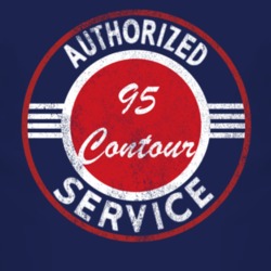 Authorized Service 1995 Contour Distressed Look Dark T Shirt