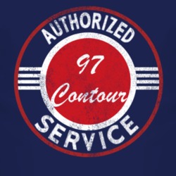 Authorized Service 1997 Contour Distressed Look Dark T Shirt