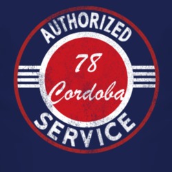 Authorized Service 1978 Chrysler Cordoba Distressed Look Dark T Shirt