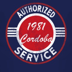 Authorized Service 1981 Chrysler Cordoba Distressed Look Dark T Shirt