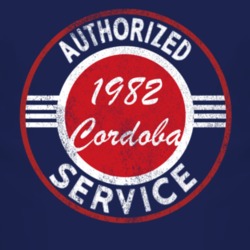 Authorized Service 1982 Chrysler Cordoba Distressed Look Dark T Shirt