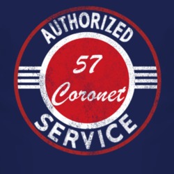 Authorized Service 1957 Dodge Coronet Distressed Look Dark T Shirt