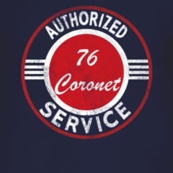 Authorized Service 1976 Dodge Coronet Distressed Look Dark T Shirt