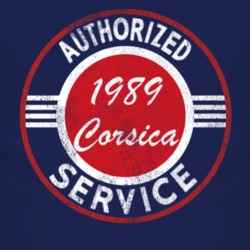 Authorized Service 1989 Chevy Corsica Distressed Look Dark T Shirt