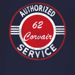 Authorized Service 1962 Chevy Corvair Distressed Look Dark T Shirt