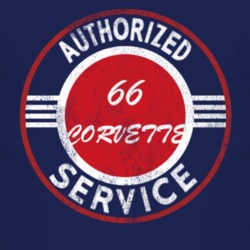 Authorized Service 1966 CHEVROLET CORVETTE Distressed Look Dark T Shir