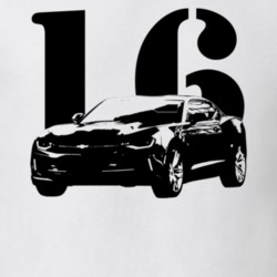 2016 Camaro SS Side View With Year Light Color T Shirt