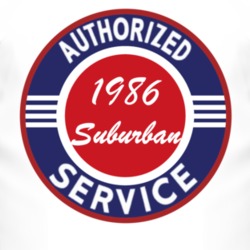 Authorized Service 1986 Chevy Suburban T Shirt