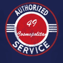 Authorized Service 1949 Lincoln Cosmopolitan Distressed Look Dark T Sh