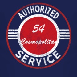 Authorized Service 1954 Lincoln Cosmopolitan Distressed Look Dark T Sh