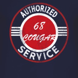 Authorized Service 1968 MERCURY COUGAR Distressed Look Dark T Shirt