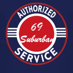 Authorized Service 1969 Chevy Suburban Dark T Shirt