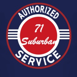Authorized Service 1971 Chevy Suburban Dark T Shirt