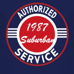 Authorized Service 1987 Chevy Suburban Dark T Shirt