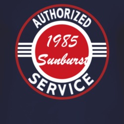 Authorized Service 1985 Pontiac Sunburst Dark T Shirt