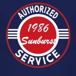 Authorized Service 1986 Pontiac Sunburst Dark T Shirt