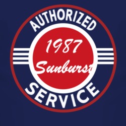 Authorized Service 1987 Pontiac Sunburst Dark T Shirt