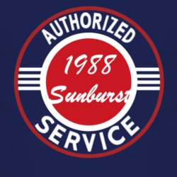 Authorized Service 1988 Pontiac Sunburst Dark T Shirt
