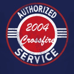 Authorized Service 2004 Chrysler Crossfire Distressed Look Dark T Shir