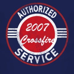 Authorized Service 2007 Chrysler Crossfire Distressed Look Dark T Shir