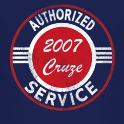 Authorized Service 2007 Chevy Cruze Distressed Look Dark T Shirt