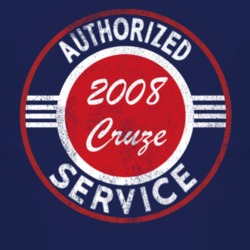 Authorized Service 2008 Chevy Cruze Distressed Look Dark T Shirt