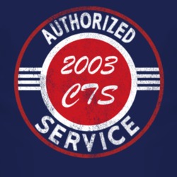 Authorized Service 2003 Cadillac CTS Distressed Look Dark T Shirt