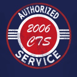 Authorized Service 2006 Cadillac CTS Distressed Look Dark T Shirt