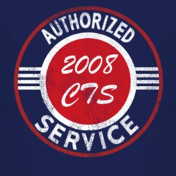 Authorized Service 2008 Cadillac CTS Distressed Look Dark T Shirt