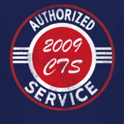 Authorized Service 2009 Cadillac CTS Distressed Look Dark T Shirt
