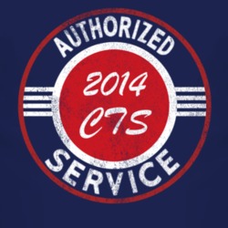 Authorized Service 2014 Cadillac CTS Distressed Look Dark T Shirt