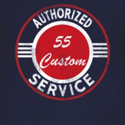 Authorized Service 1955 Lincoln Custom Distressed Look Dark T Shirt