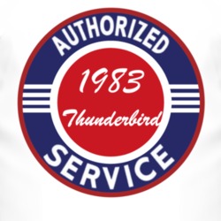 Authorized Service 1983 Thunderbird T Shirt